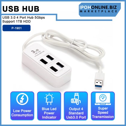 USB 3.0 4 Port Hub 5Gbps Support 1TB HDD USB 3.0 4 Port Hub 5Gbps Support 1TB HDD